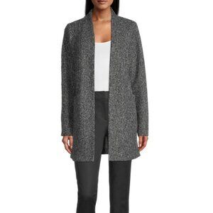 New Worthington Lightweight Bouclé Short Overcoat Charcoal Gray, Size XXL